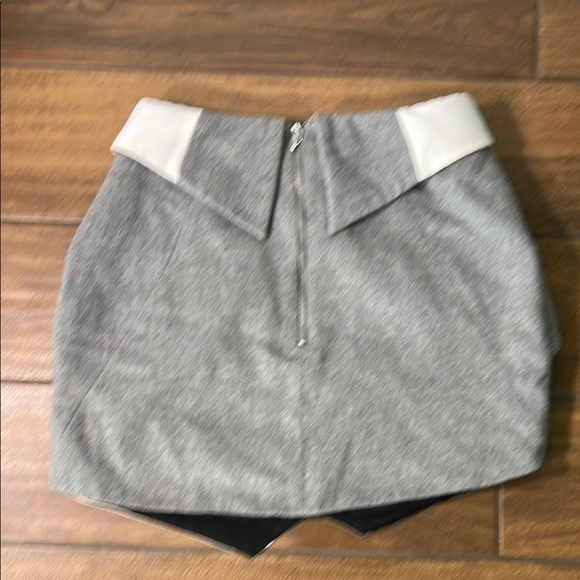 Vintage Cameo brand wool like Stylish Gray and White mini Women's Skirt XS - Picture 3 of 8